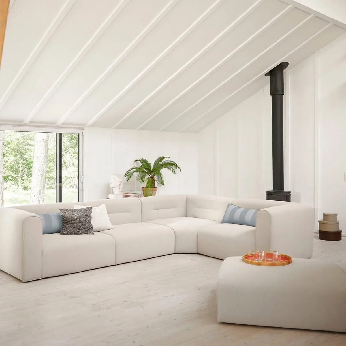 L44 Mols μονάδα καναπέ δεξιά, Μπεζ FDB Møbler