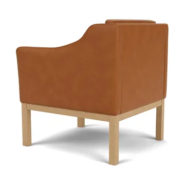 L46 MK155 easy chair πολυθρόνα - Βαμμένη δρυς-δέρμα κονιάκ - FDB Møbler