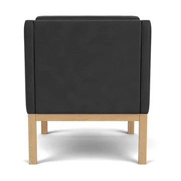 L46 MK155 easy chair πολυθρόνα - Βαμμένη δρυς-δέρμα μαύρο - FDB Møbler