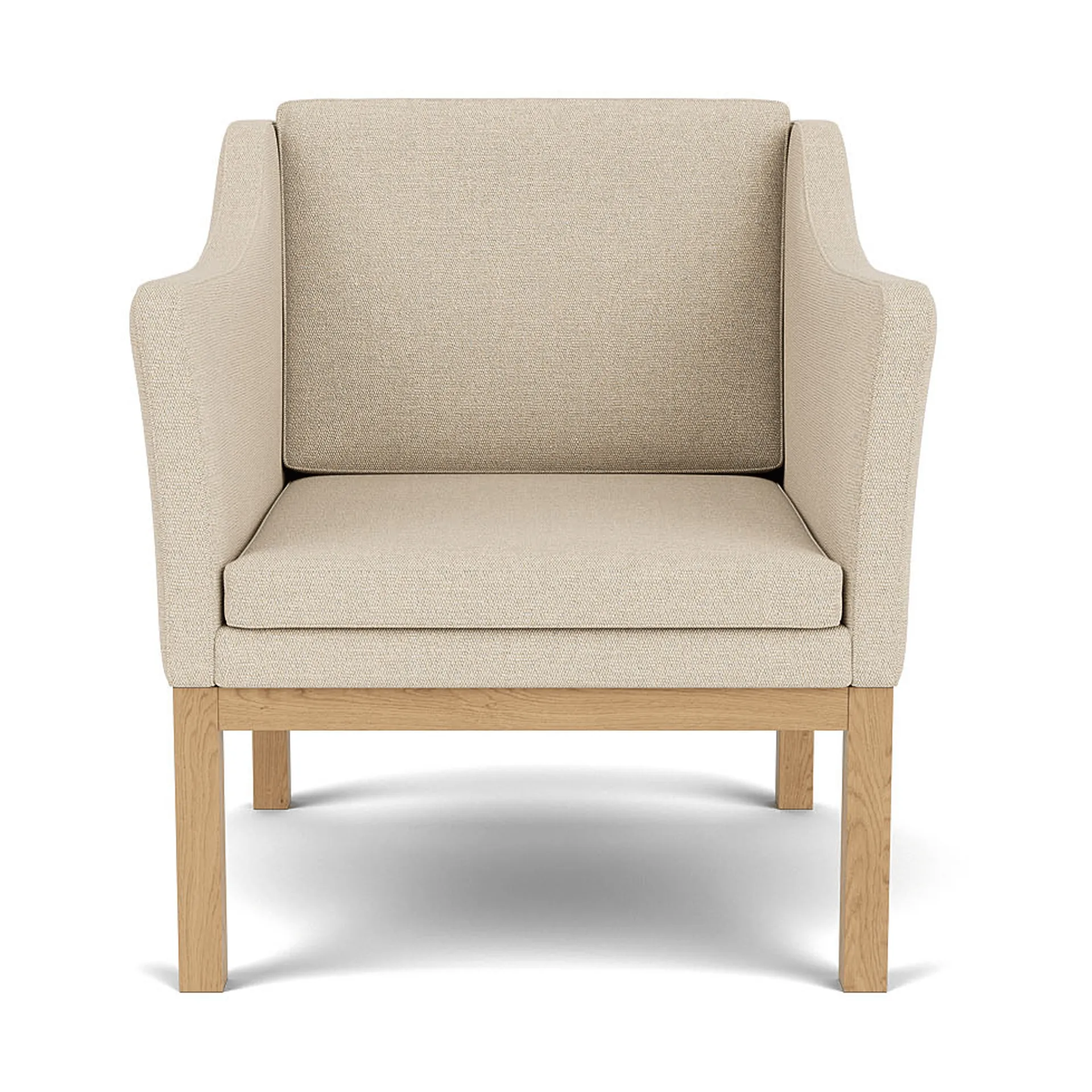 L46 MK155 easy chair πολυθρόνα, Βαμμένη δρυς-ύφασμα μπεζ FDB Møbler