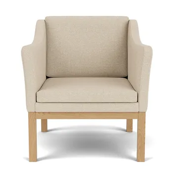 L46 MK155 easy chair πολυθρόνα - Βαμμένη δρυς-ύφασμα μπεζ - FDB Møbler