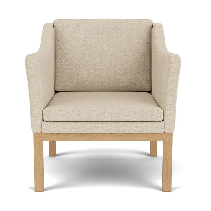 L46 MK155 easy chair πολυθρόνα - Βαμμένη δρυς-ύφασμα μπεζ - FDB Møbler