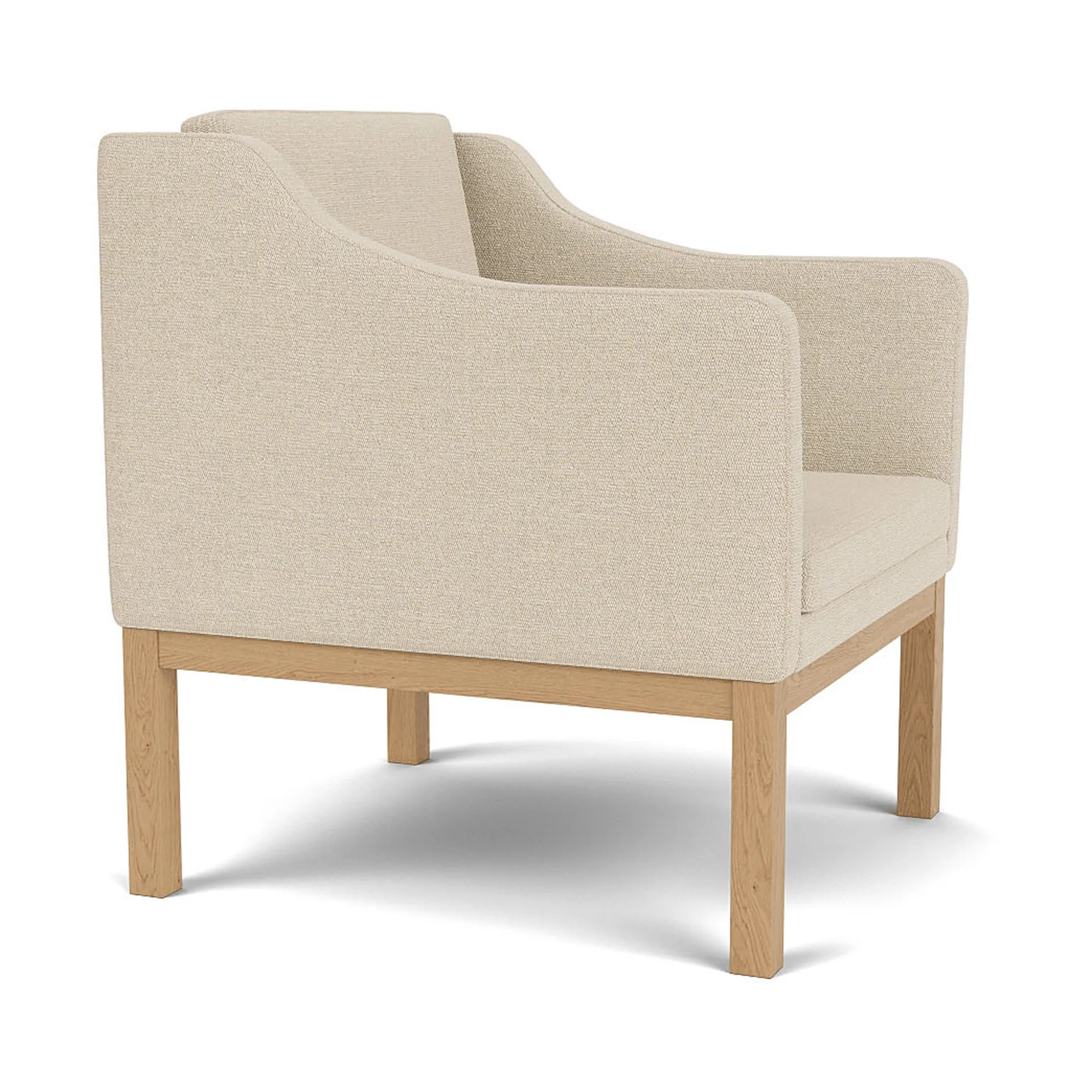 L46 MK155 easy chair πολυθρόνα, Βαμμένη δρυς-ύφασμα μπεζ FDB Møbler