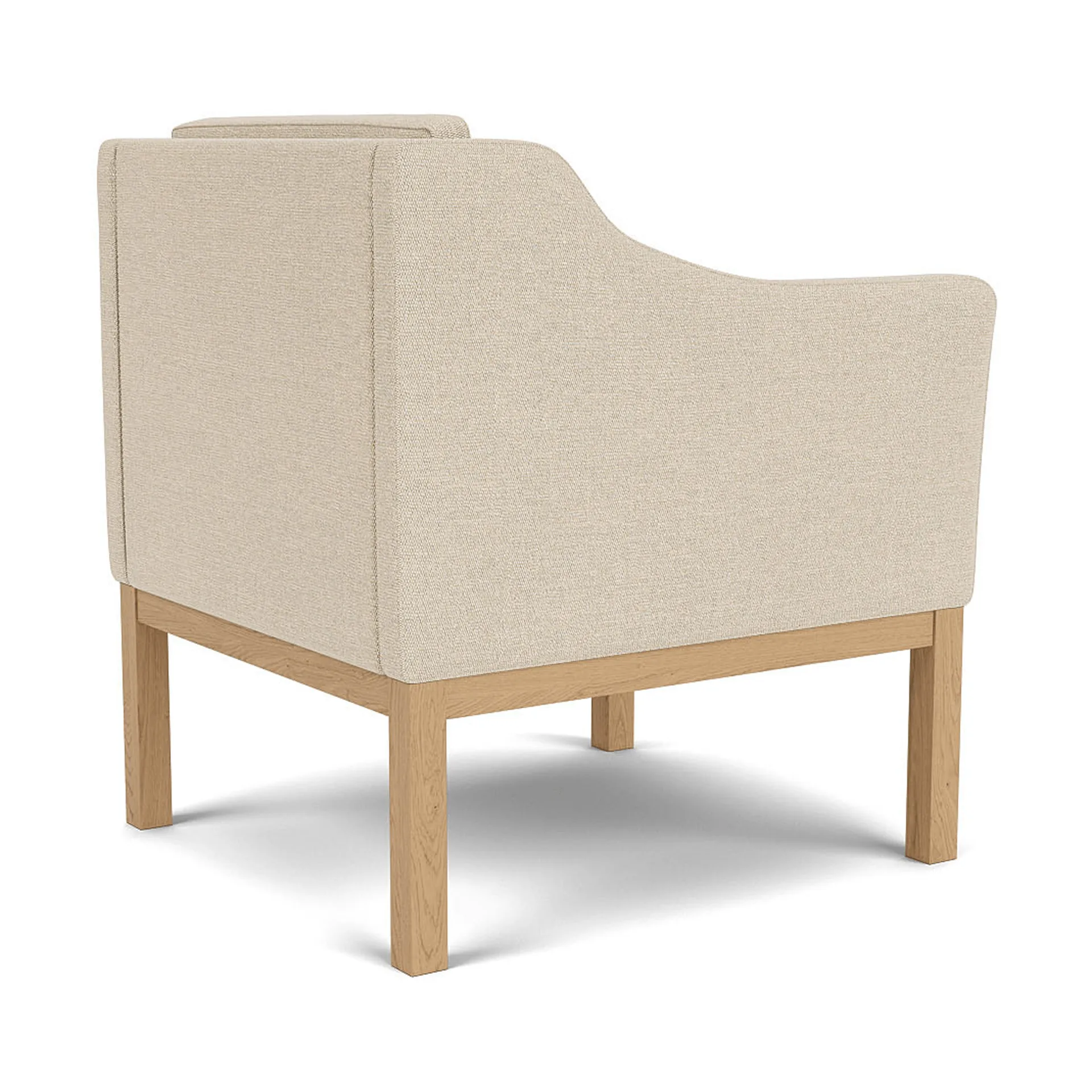 L46 MK155 easy chair πολυθρόνα, Βαμμένη δρυς-ύφασμα μπεζ FDB Møbler