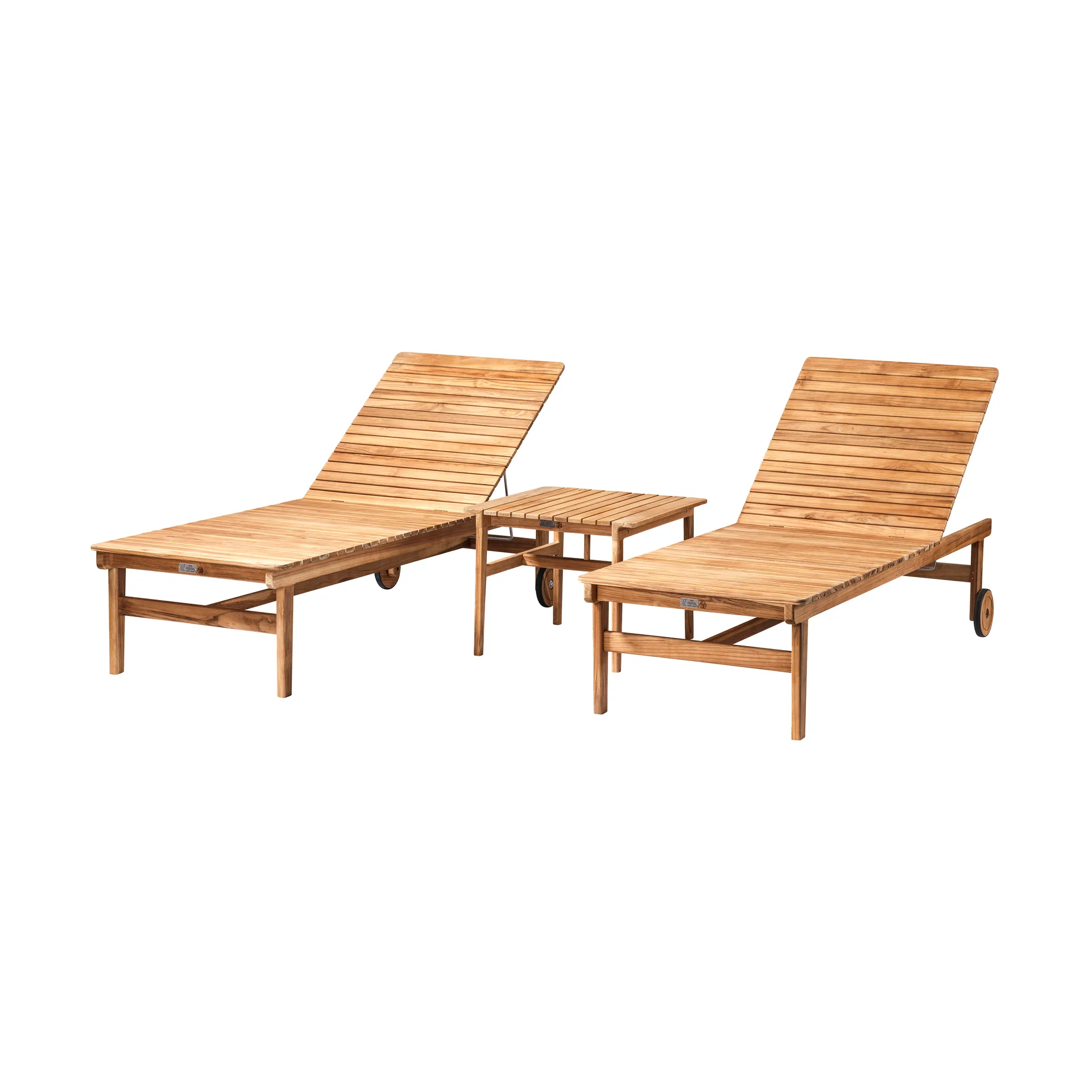 M19 Sammen lounge τραπέζι 61,5x47,7 εκ., Teak-nature oiled FDB Møbler