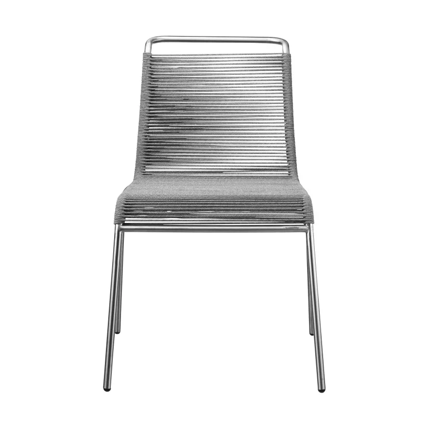 M20 Teglgård Cord Chair καρέκλα, Light grey mixed-stainless steel FDB Møbler