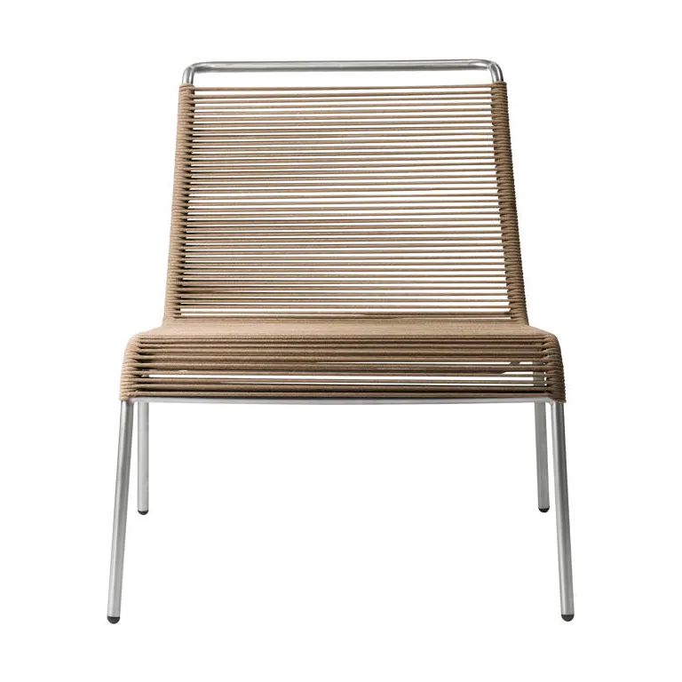M20L Teglgaard Lounge Cord Chair καρέκλα σαλονιού, Brown mixed-stainless steel FDB Møbler