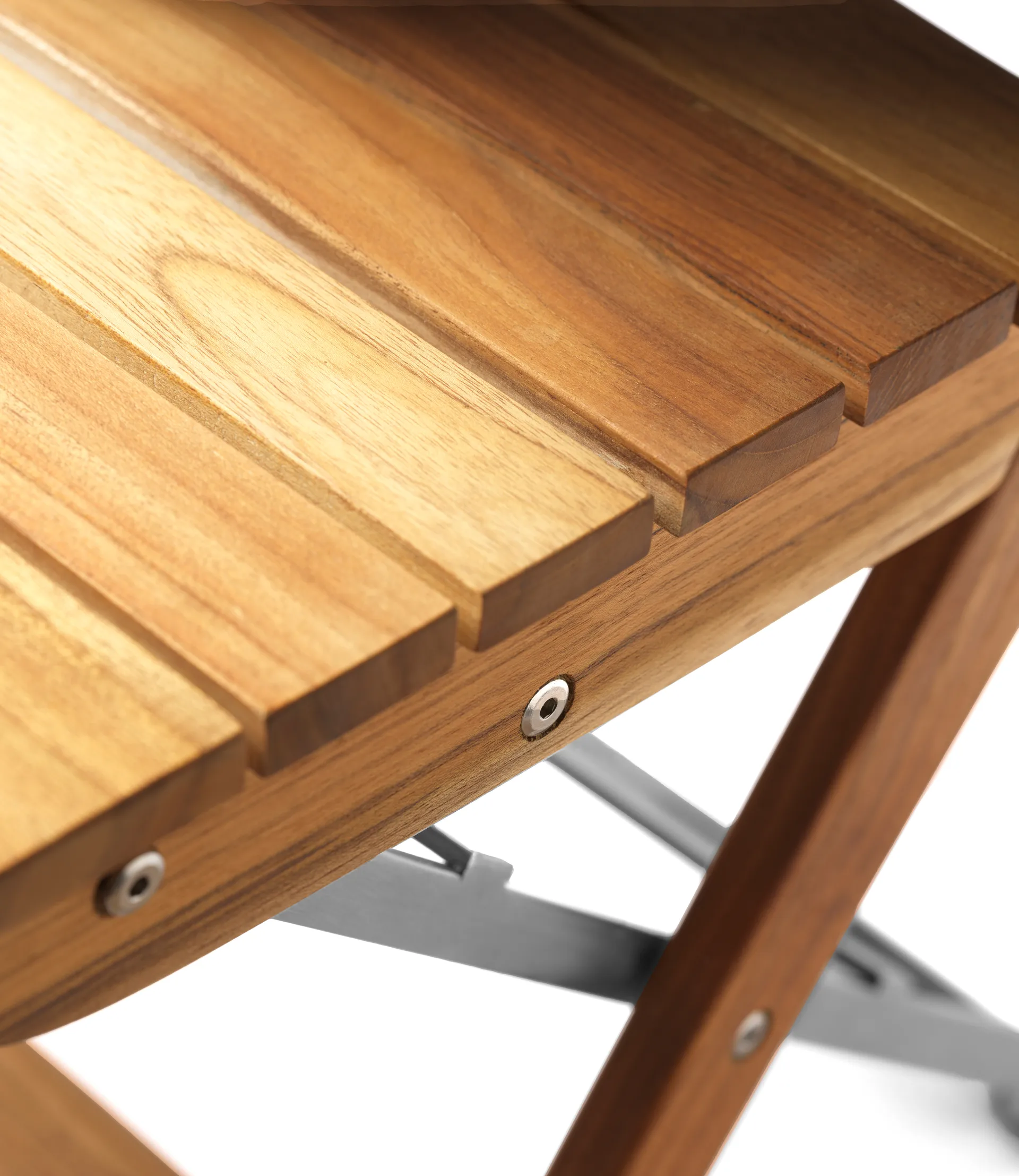 M23 Lilleø καρέκλα μπαλκονιού, Teak-ανοξείδωτο ατσάλι FDB Møbler