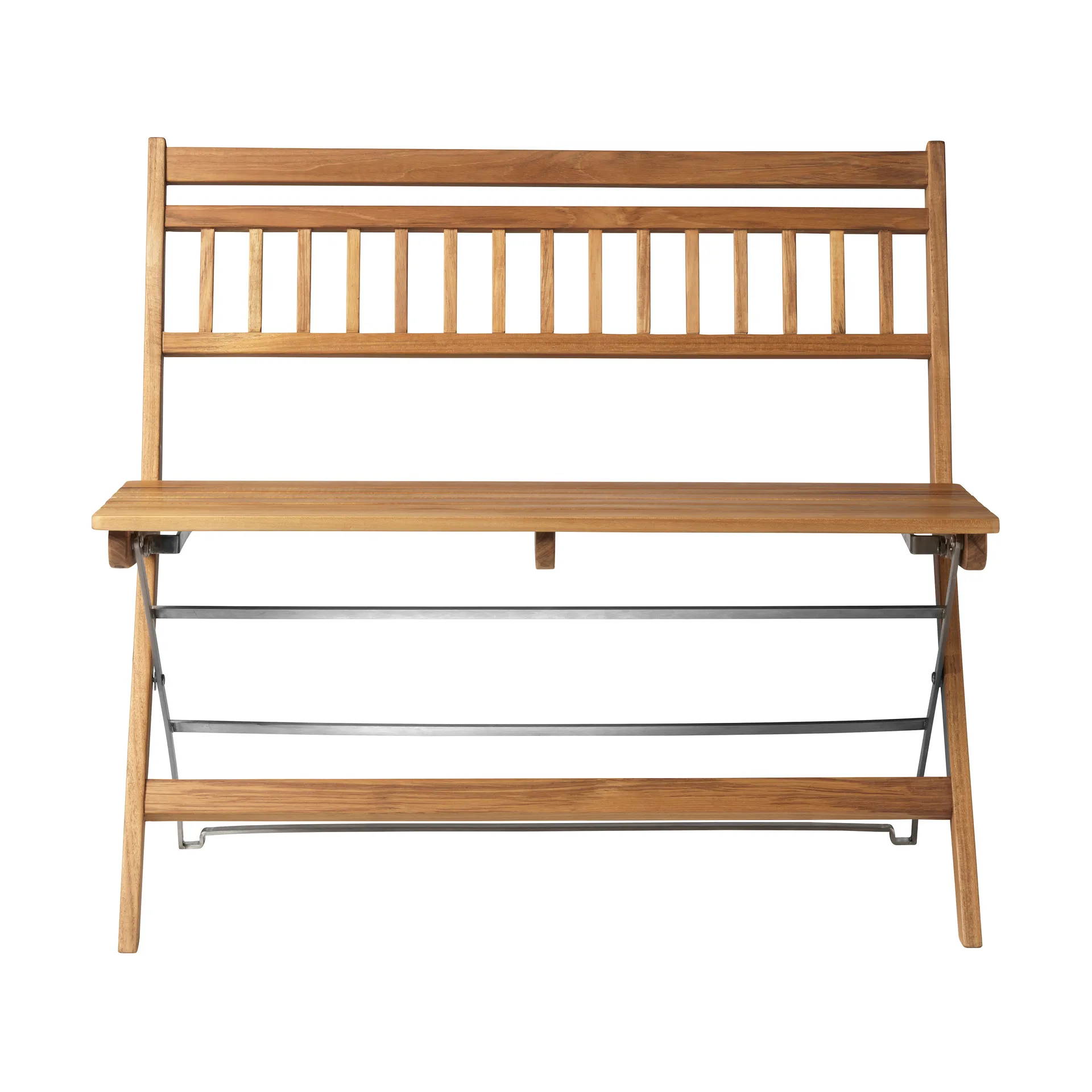 M24 Lilleø παγκάκι μπαλκονιού, Teak-ανοξείδωτο ατσάλι FDB Møbler