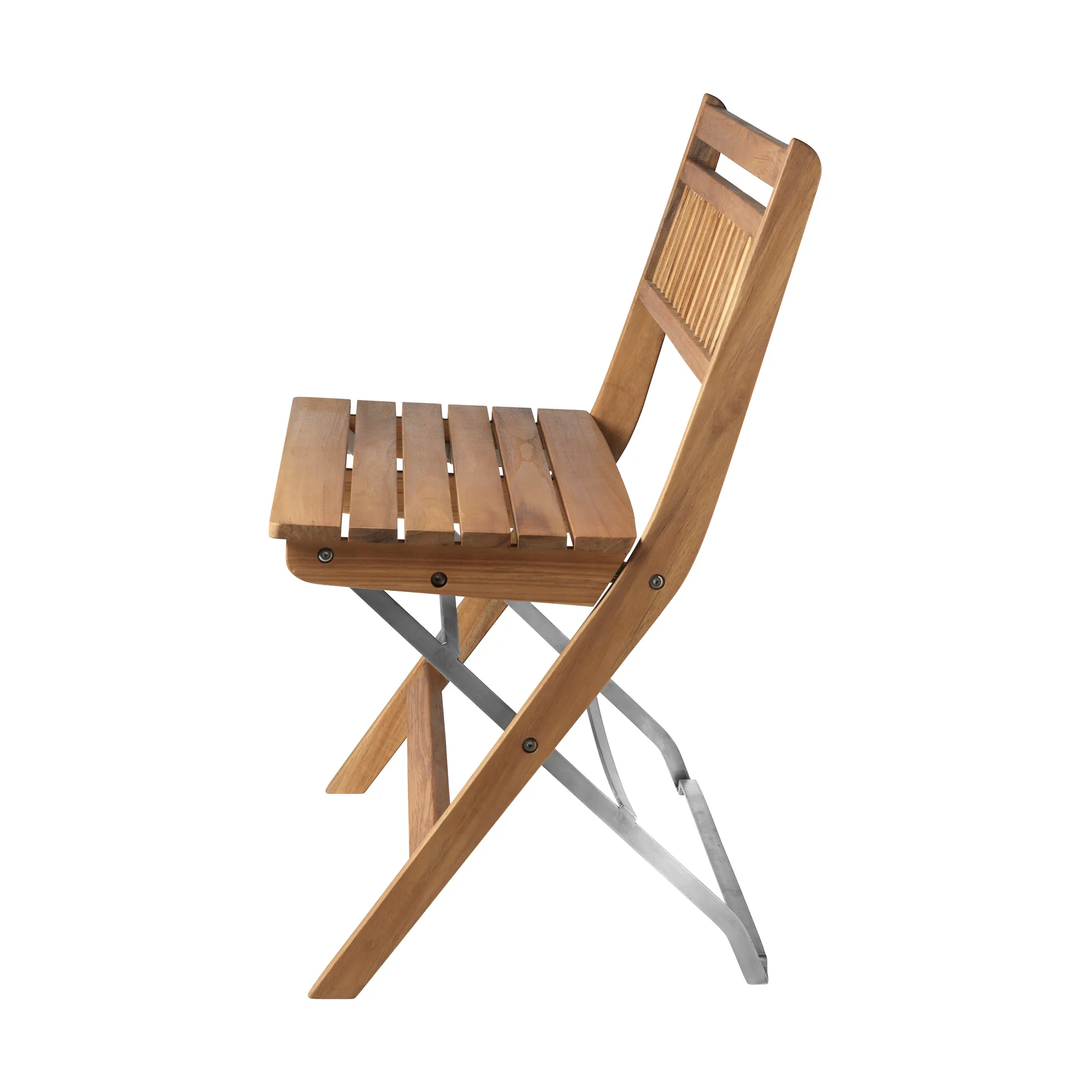 M24 Lilleø παγκάκι μπαλκονιού, Teak-ανοξείδωτο ατσάλι FDB Møbler