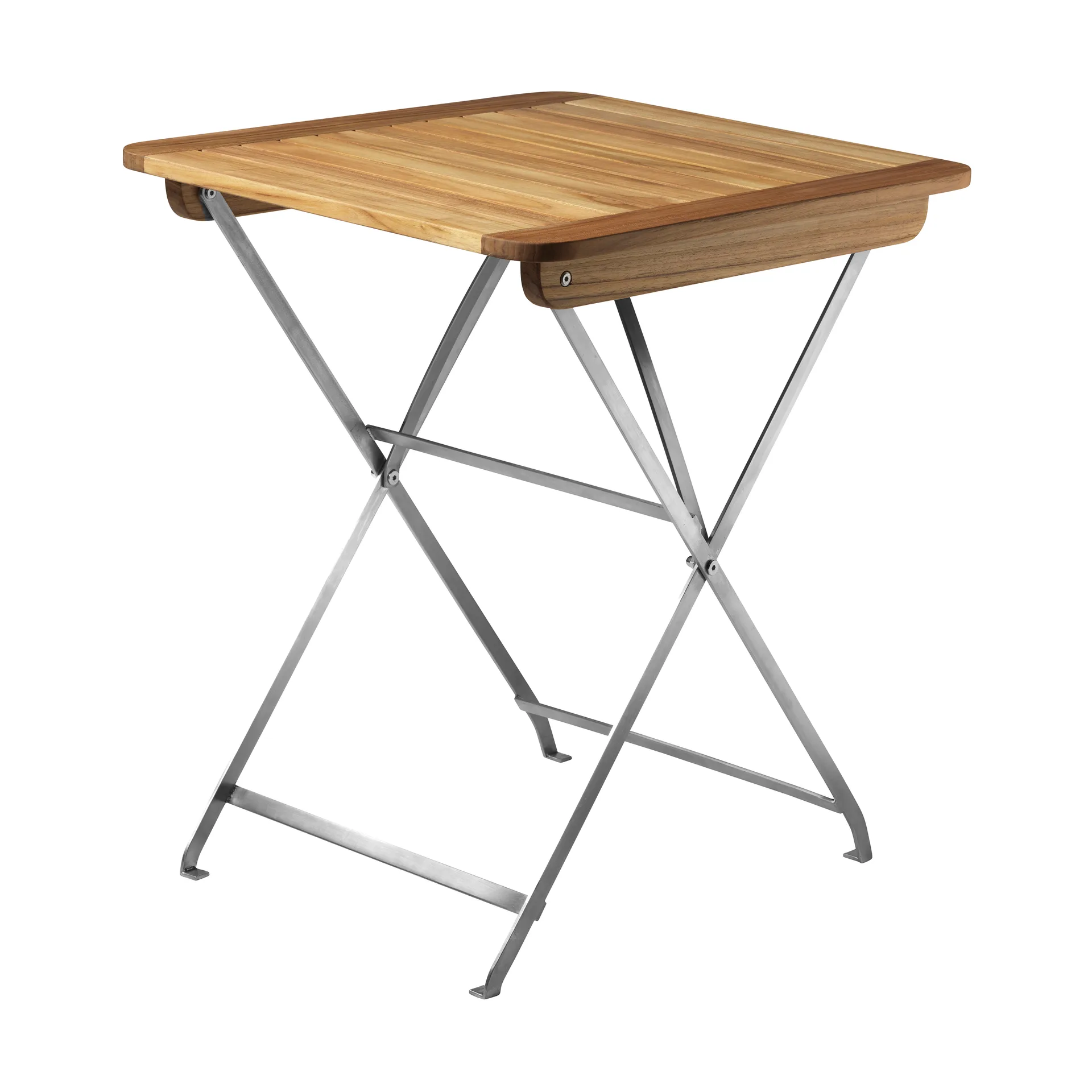 M26 Lilleø τραπέζι μπαλκονιού, Teak-ανοξείδωτο ατσάλι FDB Møbler