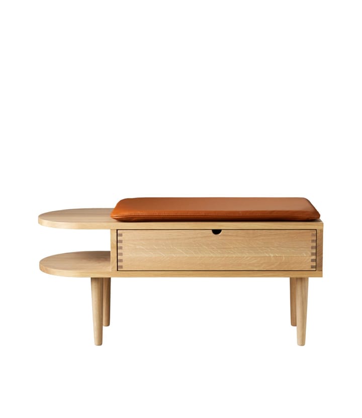 R6 Radius μαξιλάρι καθίσματος 33x65 cm, Cognac leather FDB Møbler
