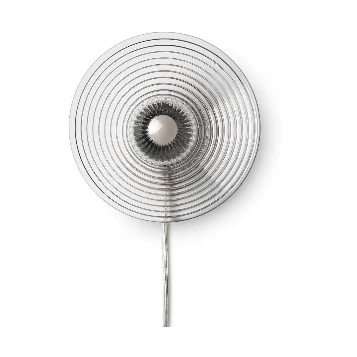 U12 Sletterhage επιτοίχιο φωτιστικό με καλώδιο, Fluted glass-aluminium FDB Møbler