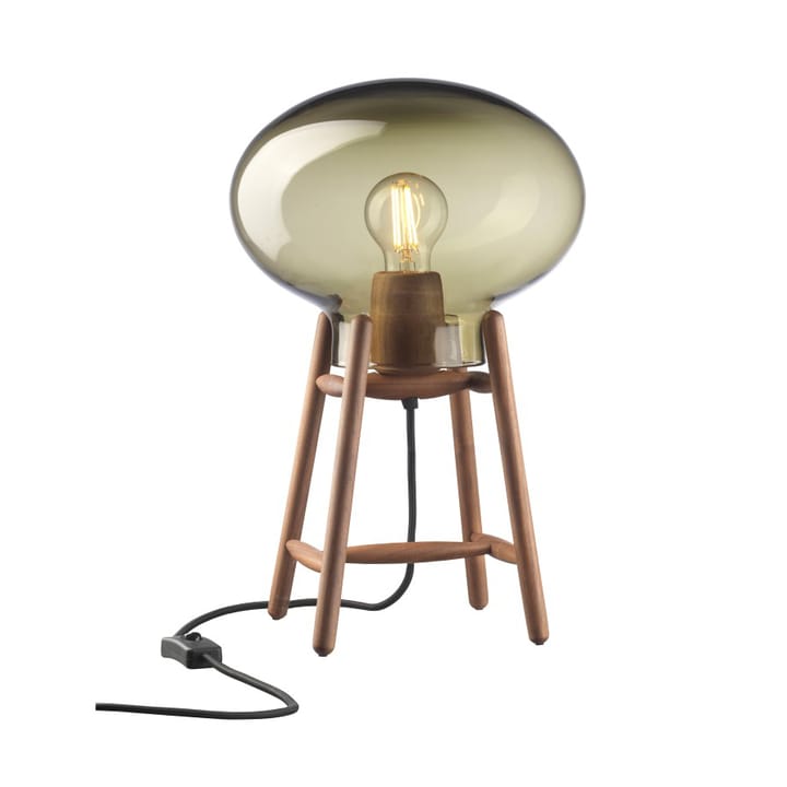 U4 Hiti επιτραπέζιο φωτιστικό - Smoked glass-walnut nature lacquered - FDB Møbler