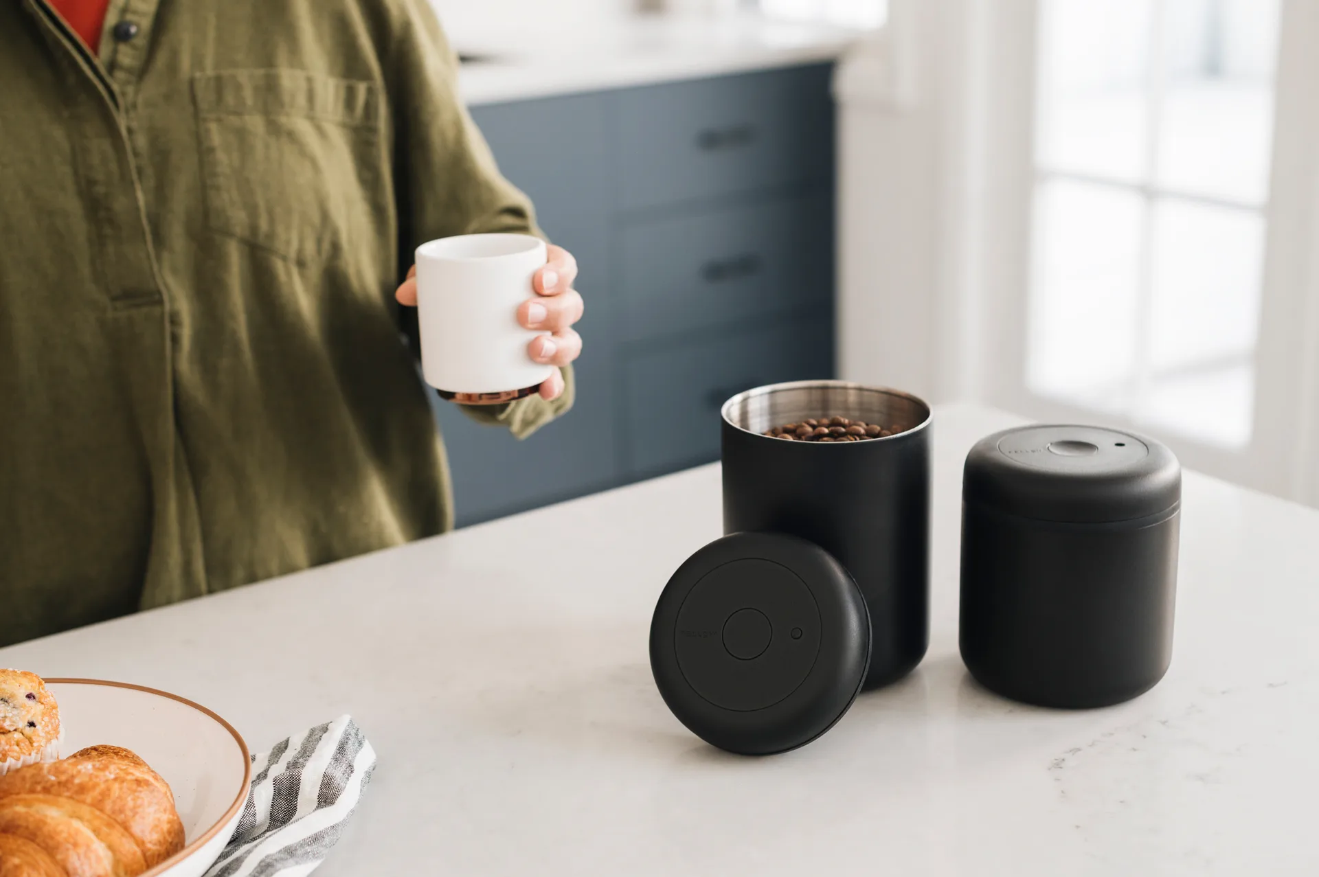 Δοχείο κενού Atmos 1,2 L, Matte black Fellow