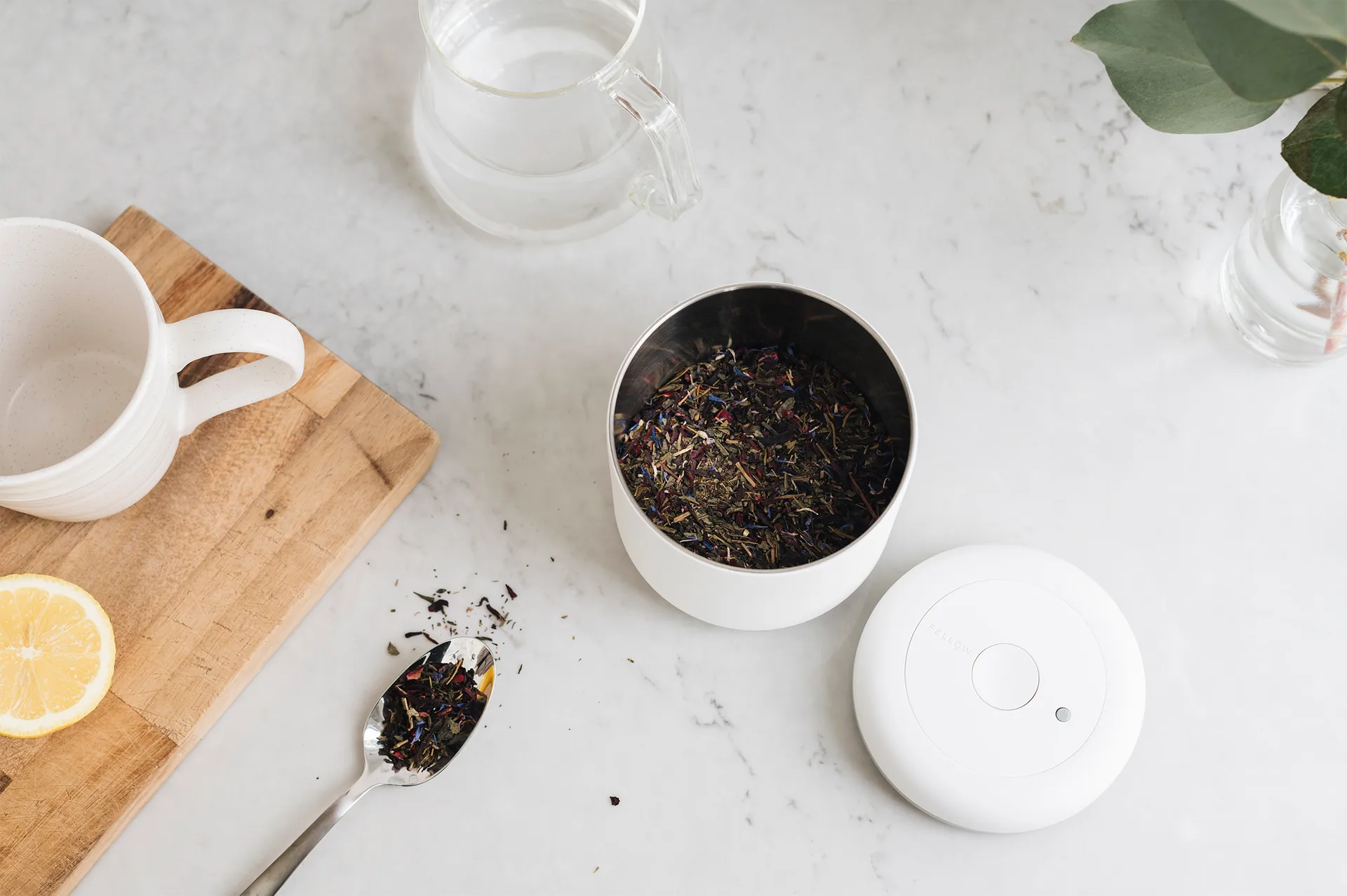 Δοχείο κενού Atmos 1,2 L, Matte white Fellow