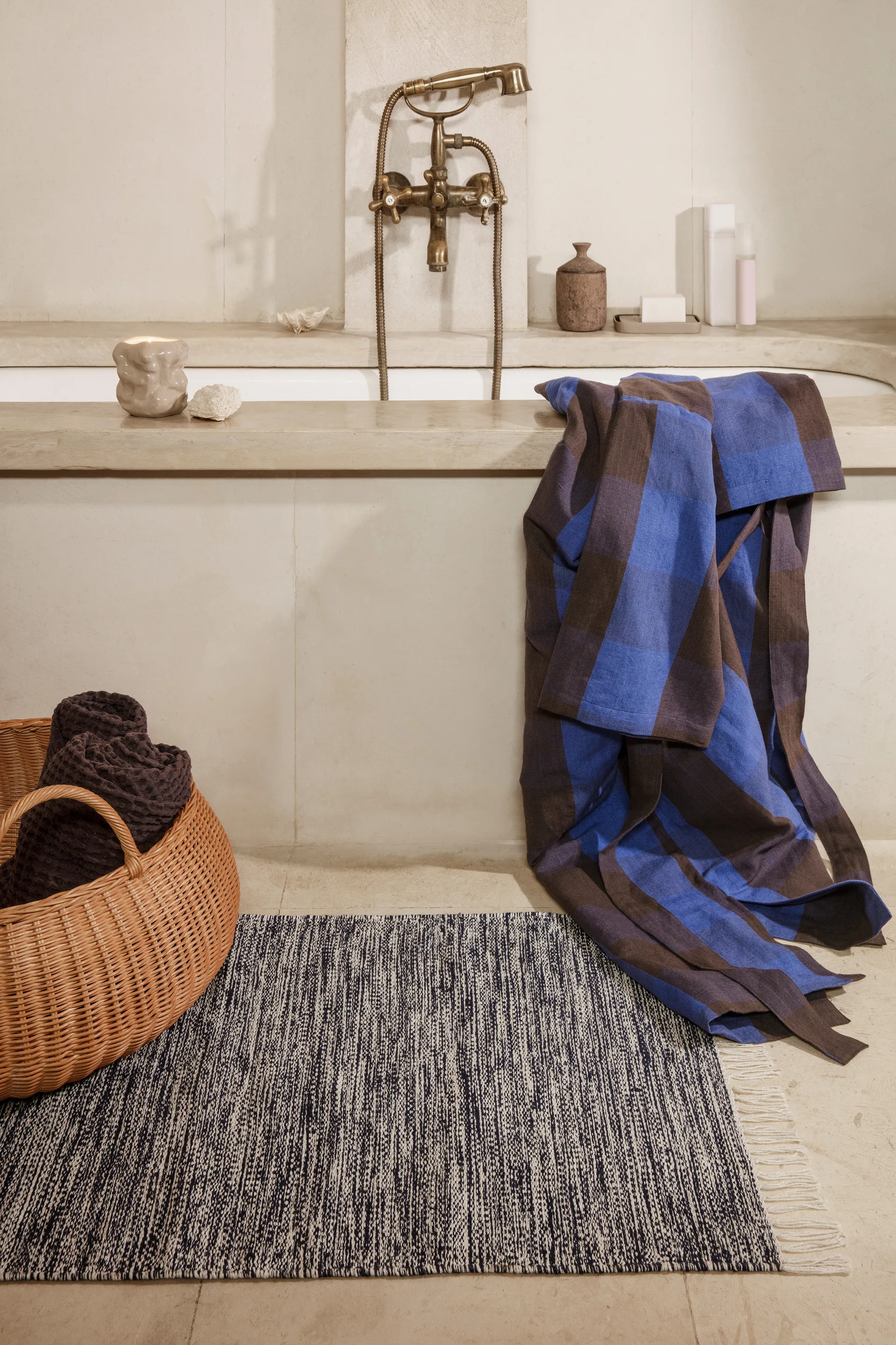 Ψάθινο καλάθι - χαμηλό, Φυσικό Ferm Living