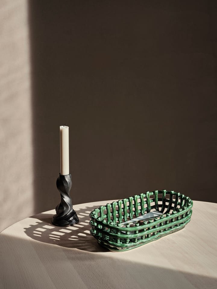 Καλάθι με κεραμική επίστρωση οβάλ 15x30 cm, Emerald Green Ferm Living