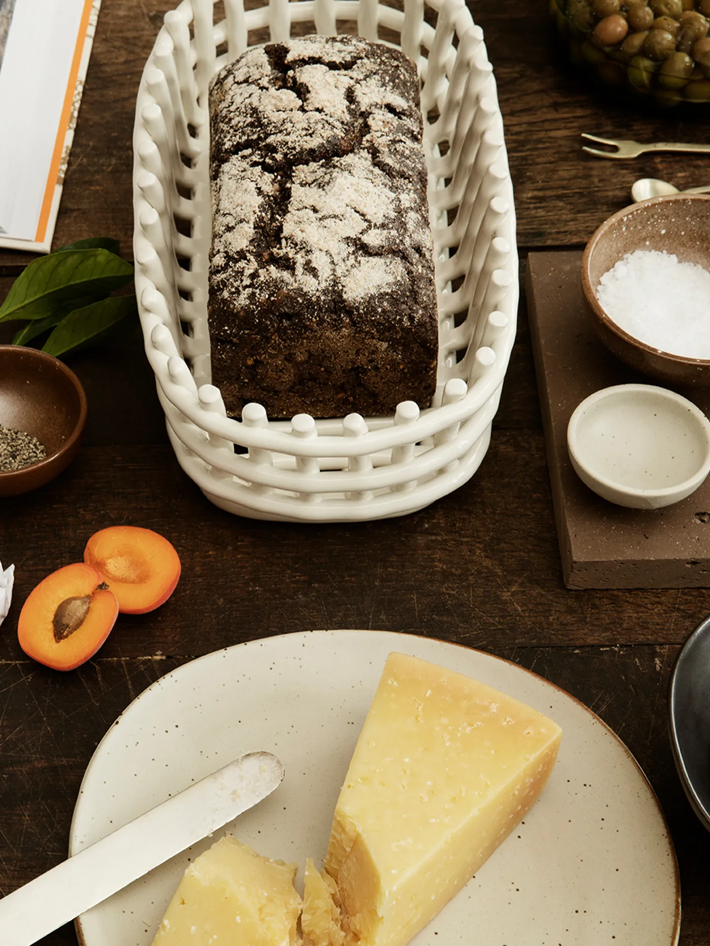 Καλάθι με κεραμική επίστρωση οβάλ 15x30 cm, Υπόλευκο Ferm Living