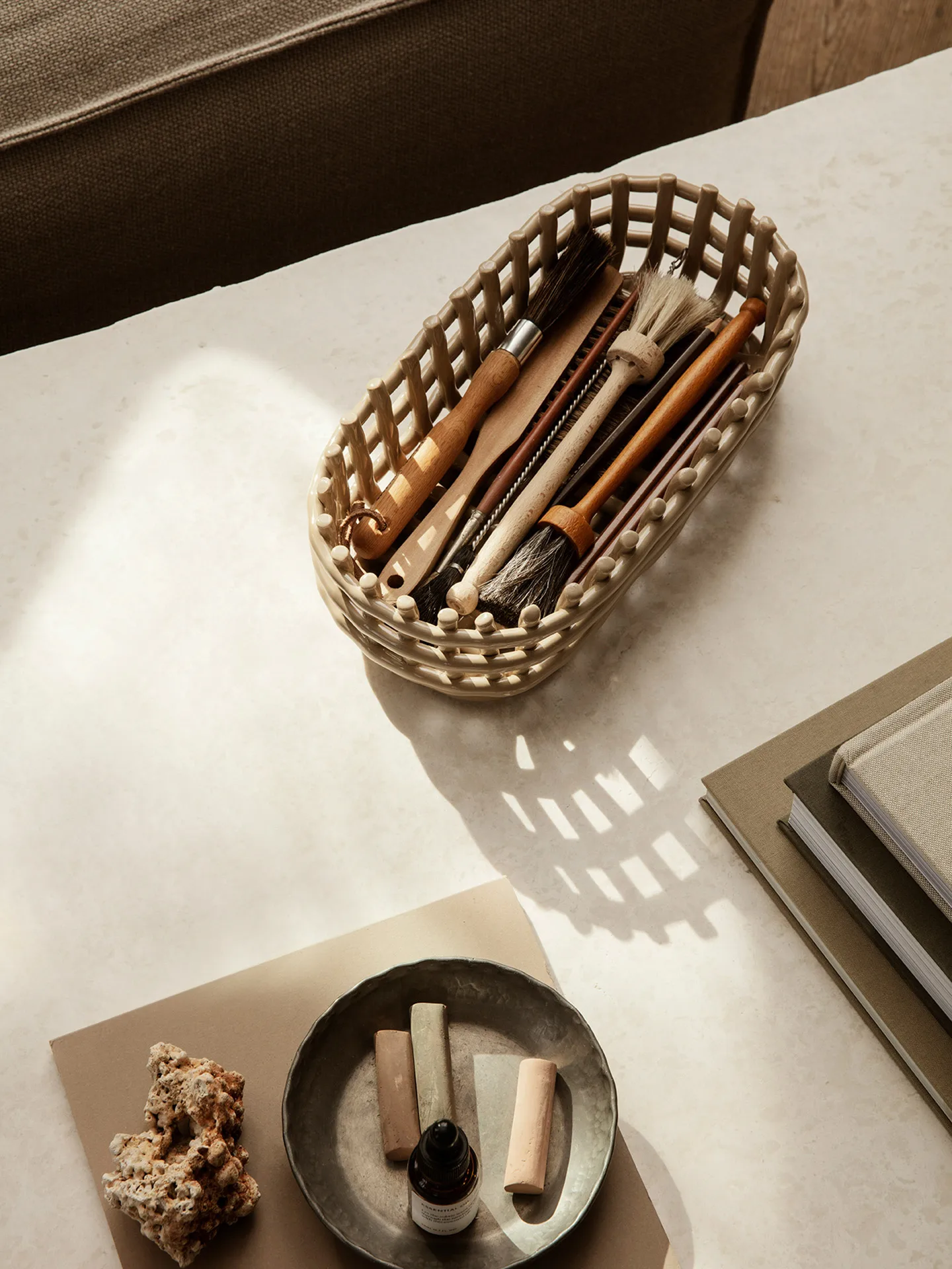 Καλάθι με κεραμική επίστρωση οβάλ 15x30 cm, Κασμίρ Ferm Living