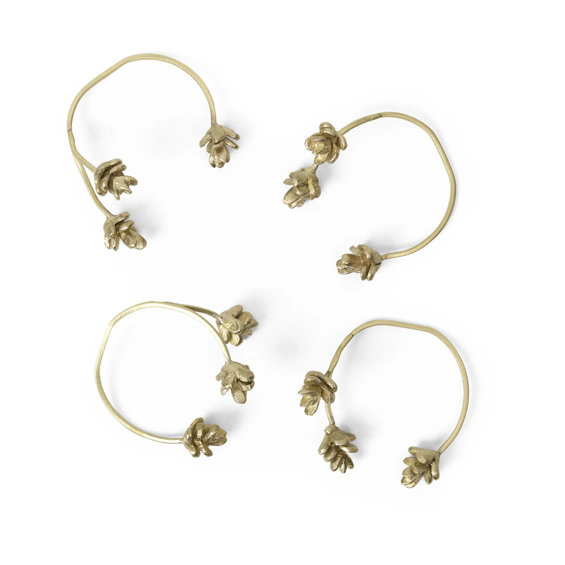 Δαχτυλίδι για πετσέτες κουζίνας σε σχήμα κλαδιού, συσκευασία 4 τεμαχίων, Μπρούτζος Ferm Living