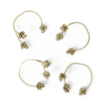 Δαχτυλίδι για πετσέτες κουζίνας σε σχήμα κλαδιού, συσκευασία 4 τεμαχίων - Μπρούτζος - Ferm Living