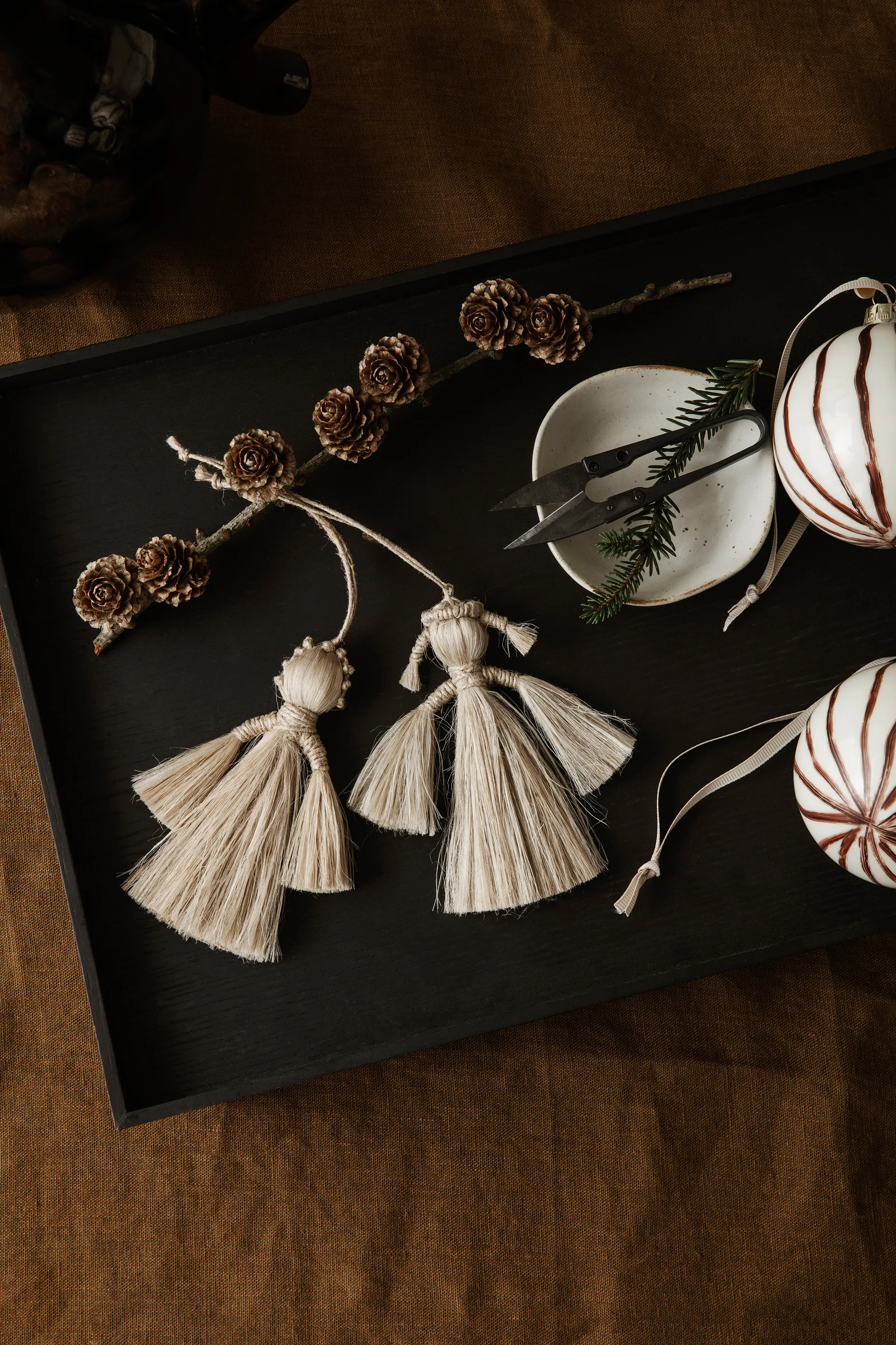 Χριστουγεννιάτικη διακόσμηση με αγγέλους, 9 εκ, συσκευασία 2 τεμαχίων, Φυσικό Ferm Living