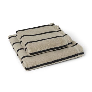 Alee πετσέτα 50x100 cm - Άμμος-μαύρο - Ferm Living