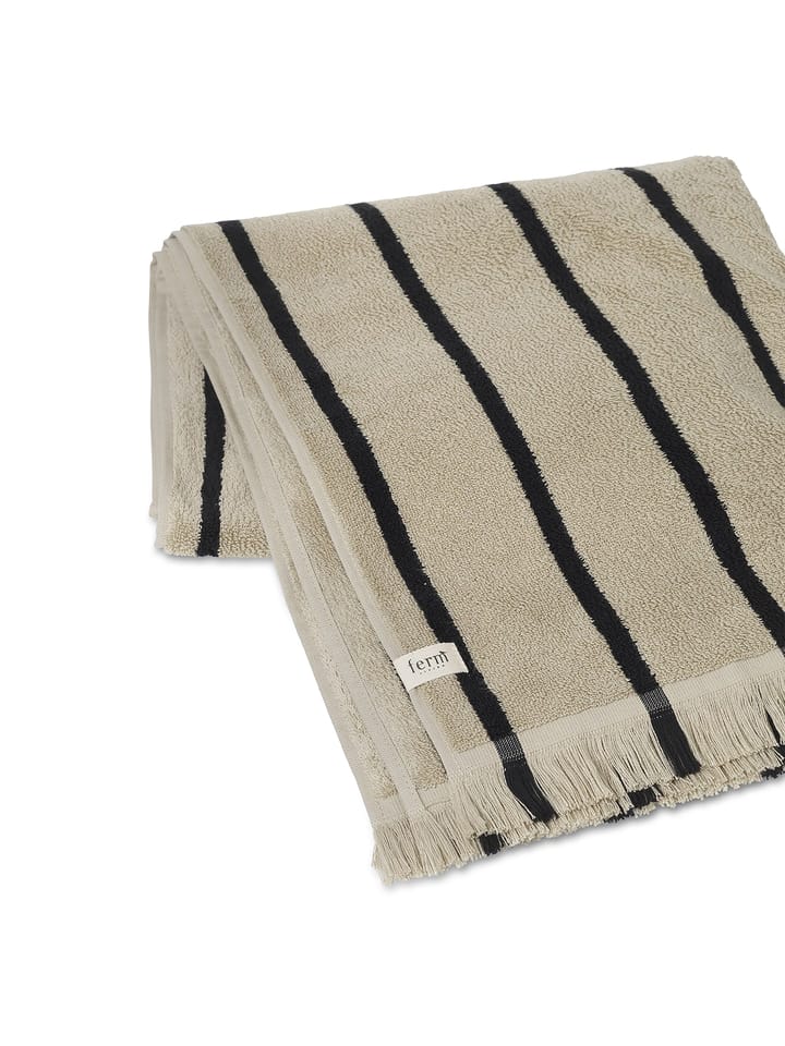 Alee πετσέτα 70x140 cm, Άμμος-μαύρο Ferm Living