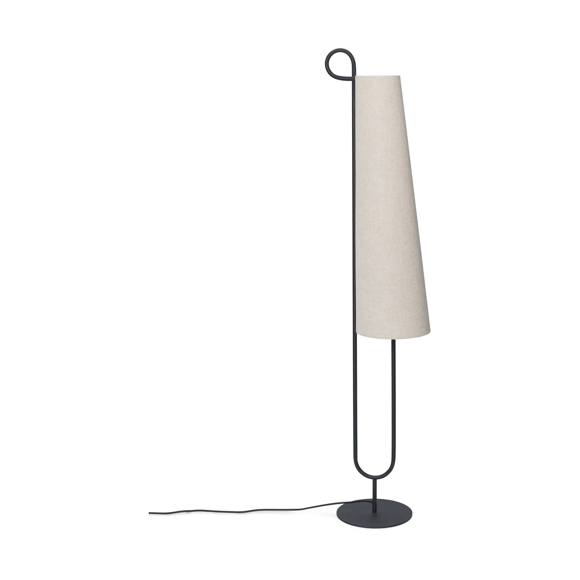 Ancora φωτιστικό δαπέδου, Μαύρο-Φυσικό Ferm Living