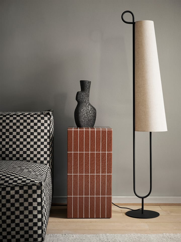 Ancora φωτιστικό δαπέδου, Μαύρο-Φυσικό Ferm Living