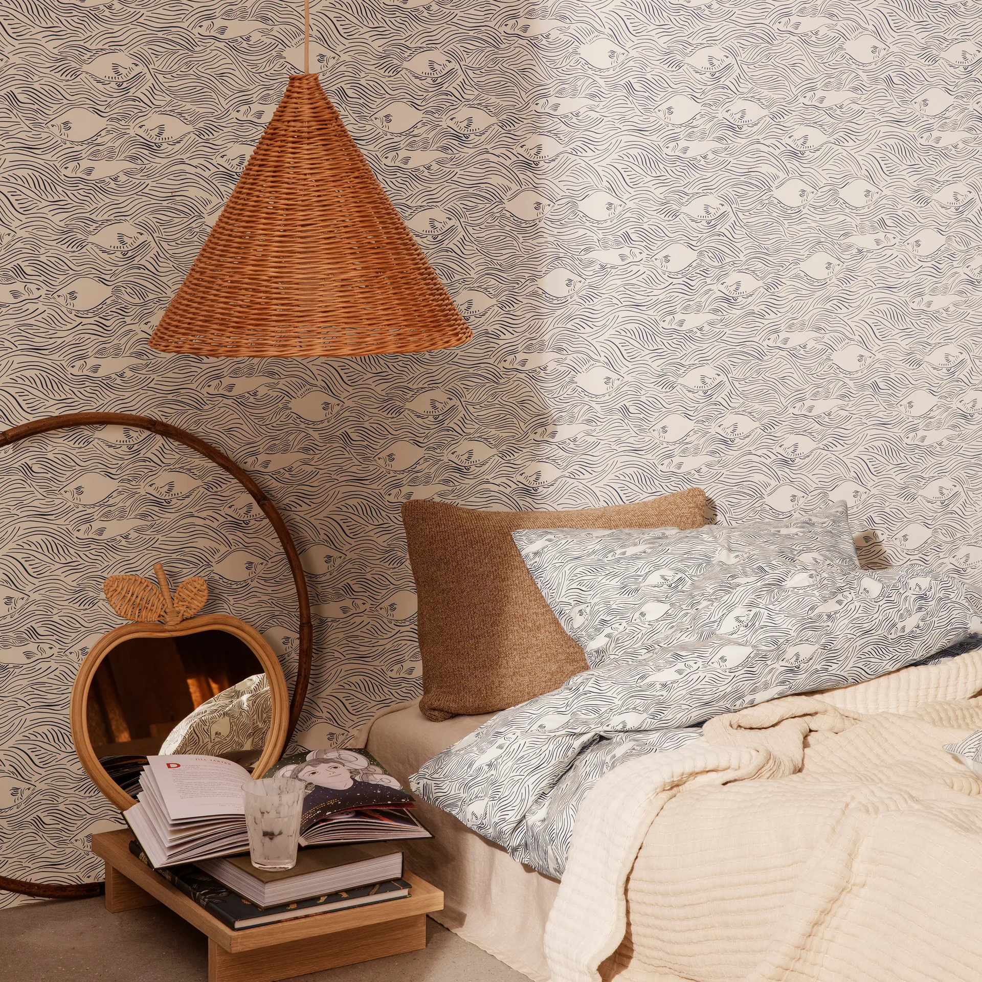 Apple καθρέφτης 37x42 cm, Φυσικό Ferm Living