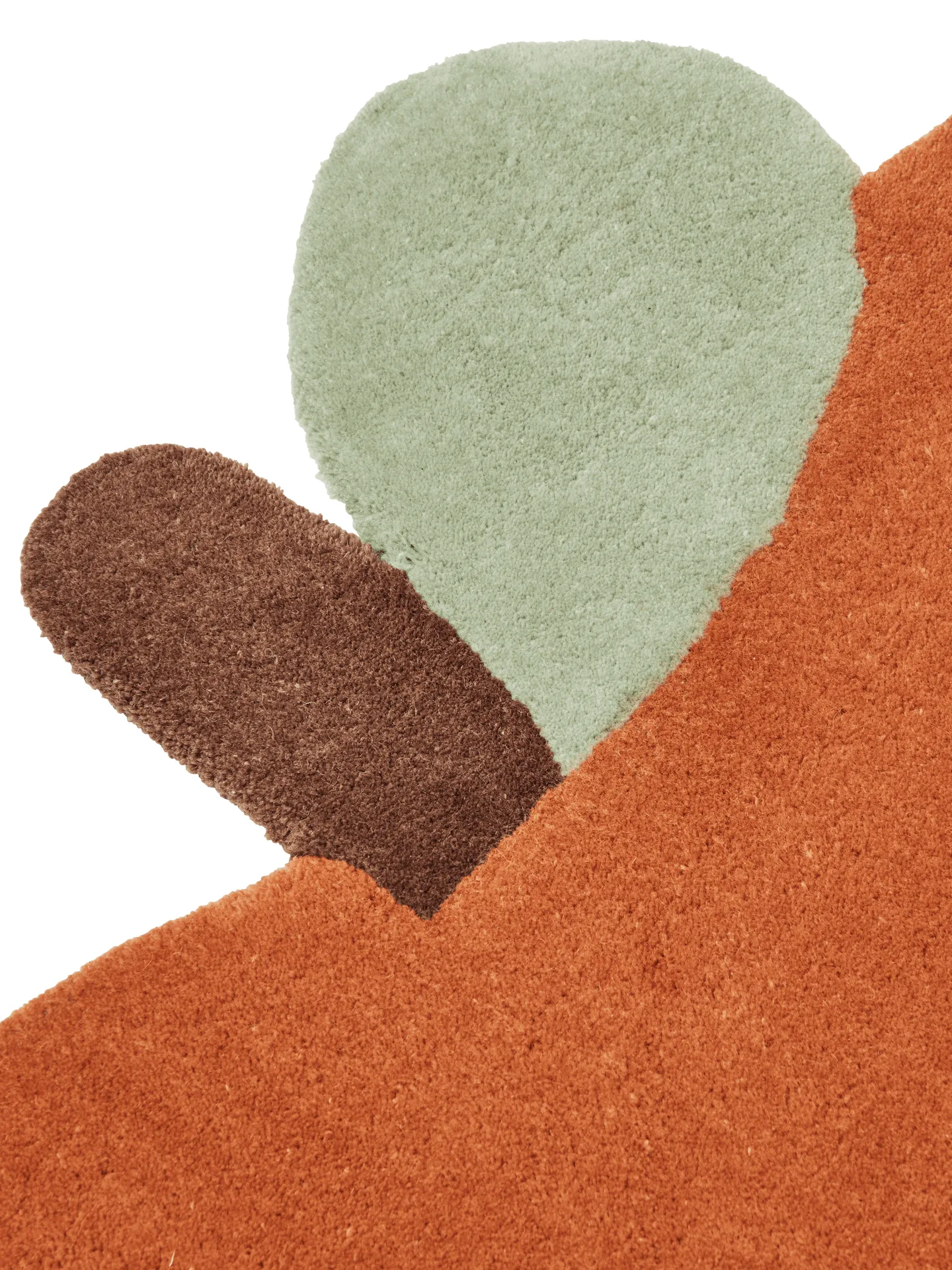 Θυσανωτό χαλί Apple, Brown Clay, 110x110 cm Ferm Living