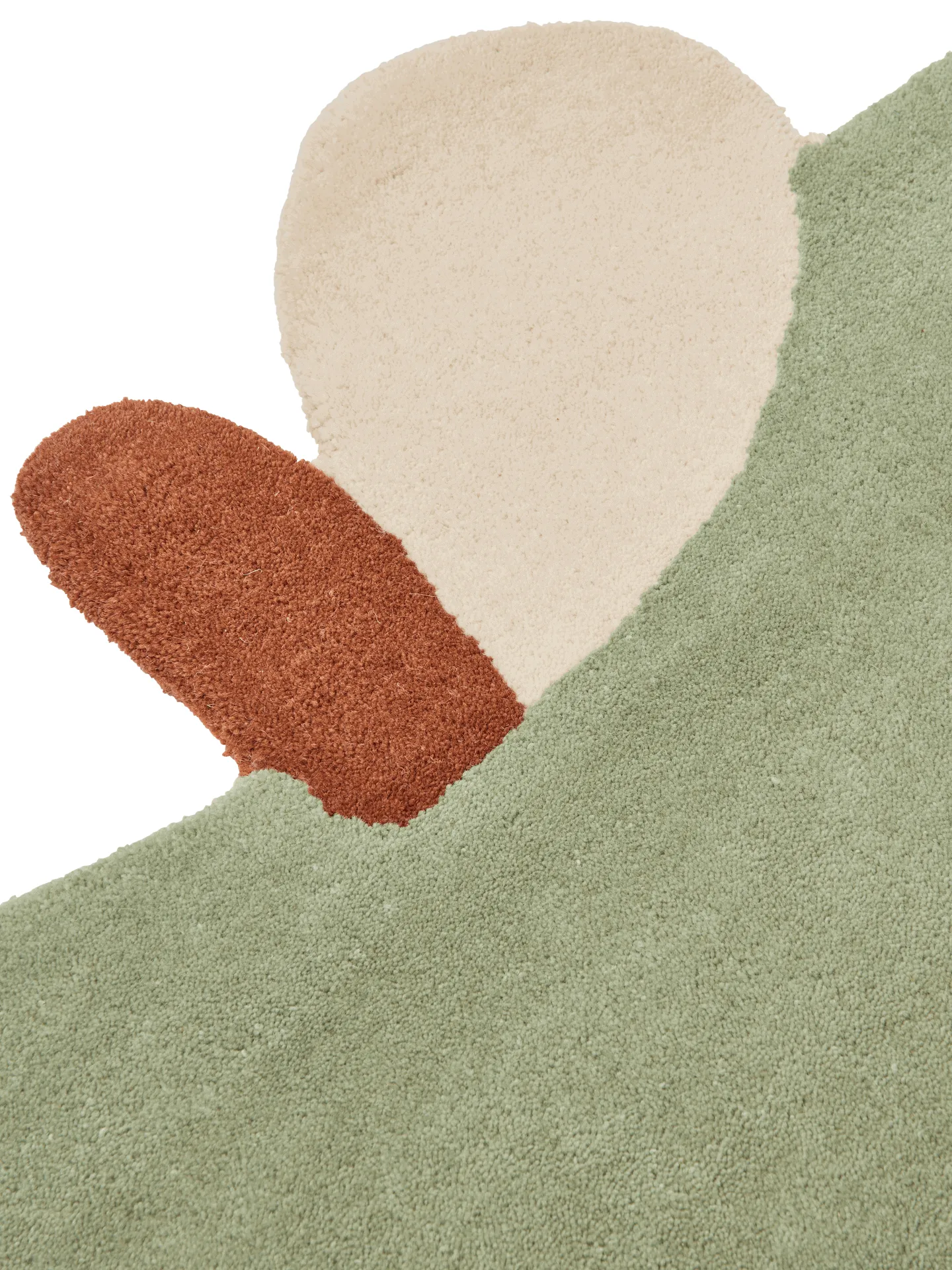 Θυσανωτό χαλί Apple, Tea Green, 110x110 cm Ferm Living