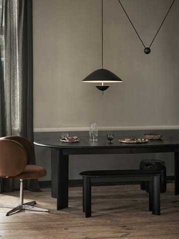 Εκτεινόμενη τραπεζαρία Bevel με 2 επιπλέον δίσκους - Μαύρη Λαδερή οξιά - Ferm Living