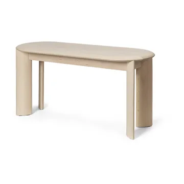 Bevel παγκάκι 90 cm - Λευκό-λαδωμένη οξιά - Ferm Living