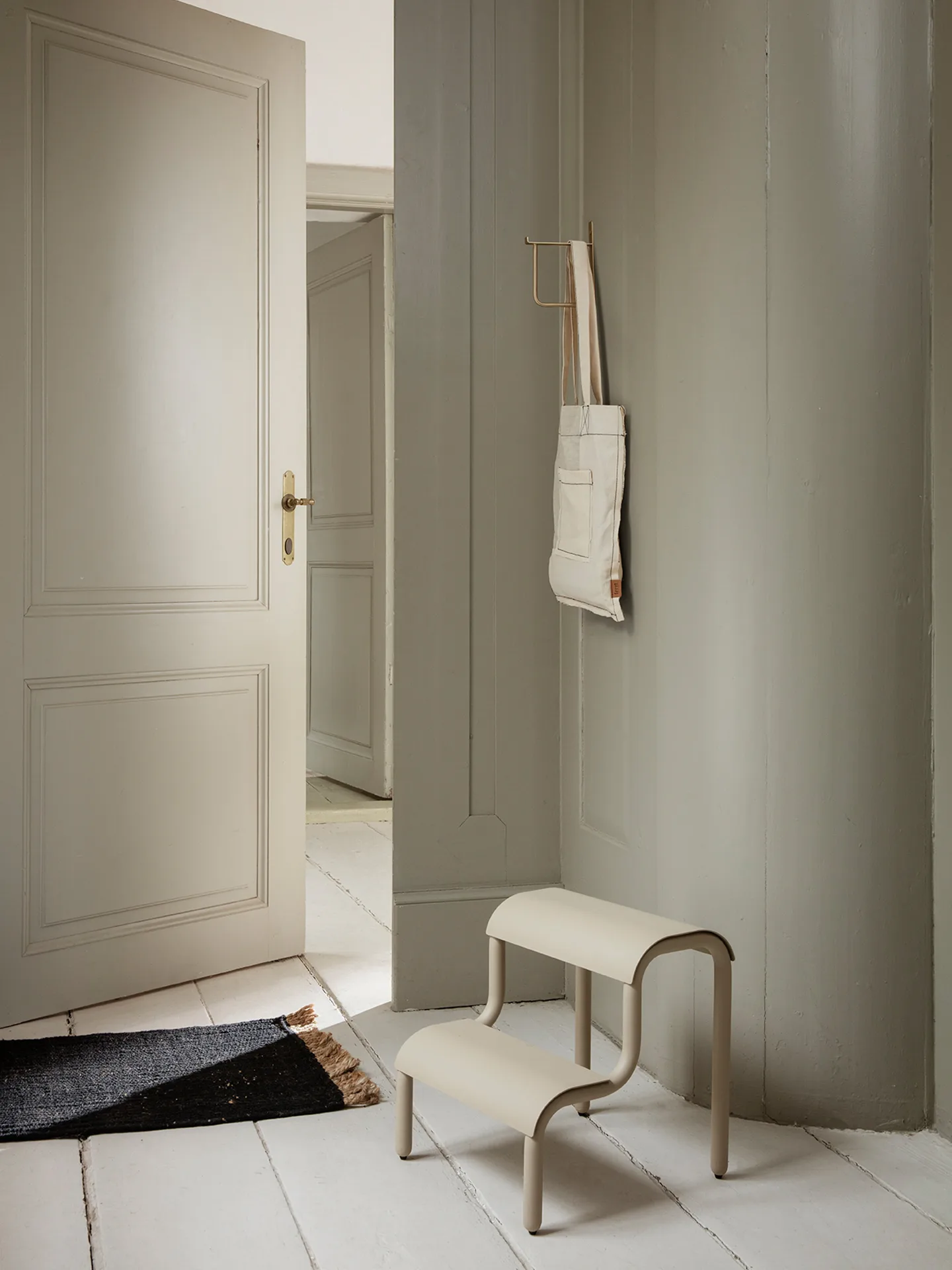 Blid χαλάκι πόρτας 50x80 cm, Μαύρο-φυσικό Ferm Living