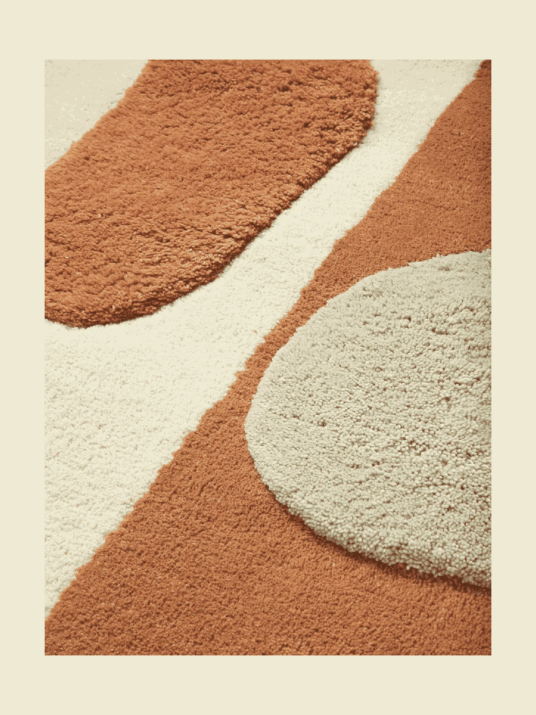 Θυσανωτό χαλί Bloco, Blush-off white, 120x180 cm Ferm Living