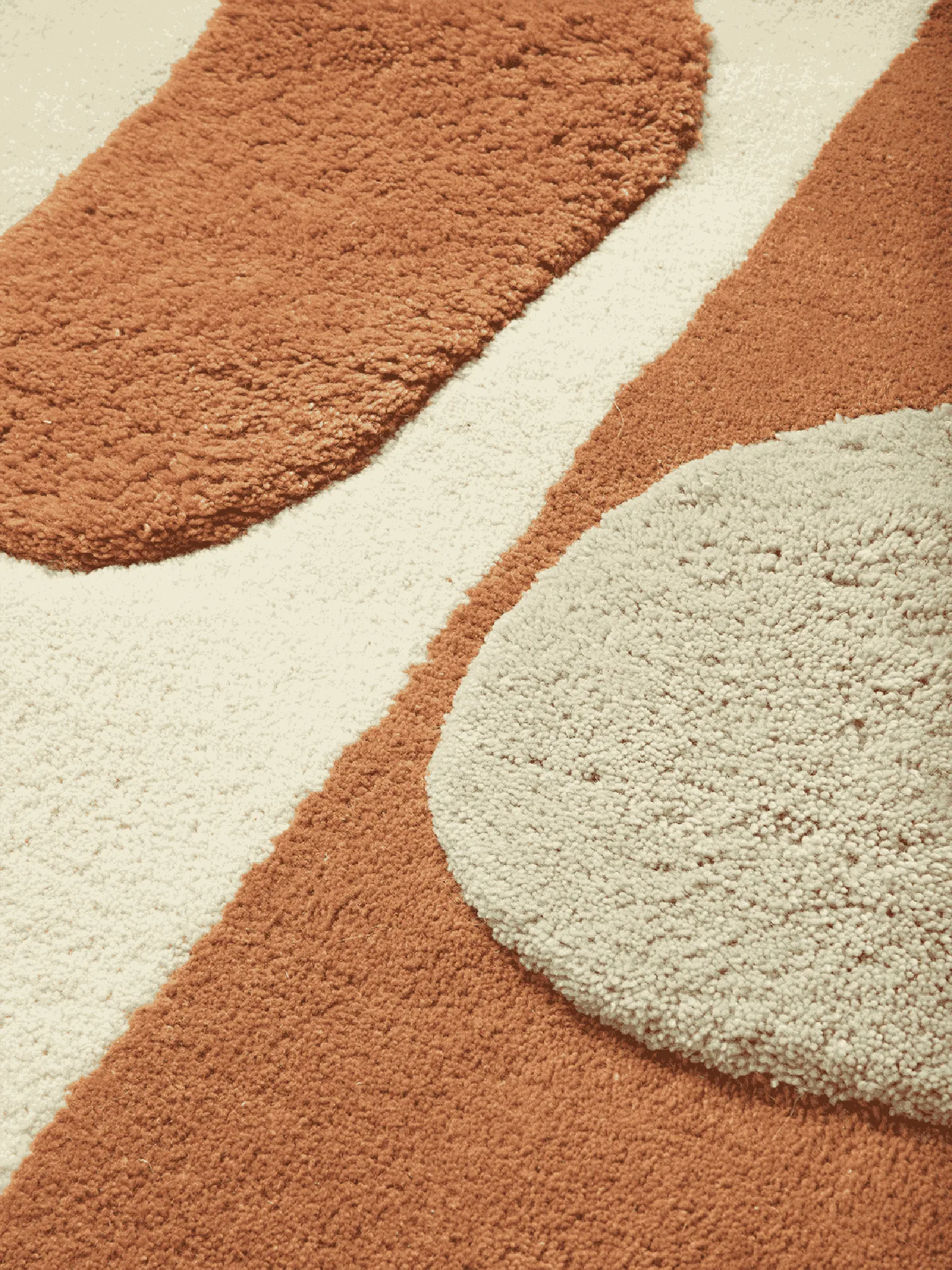 Θυσανωτό χαλί Bloco, Blush-off white, 80x120 cm Ferm Living