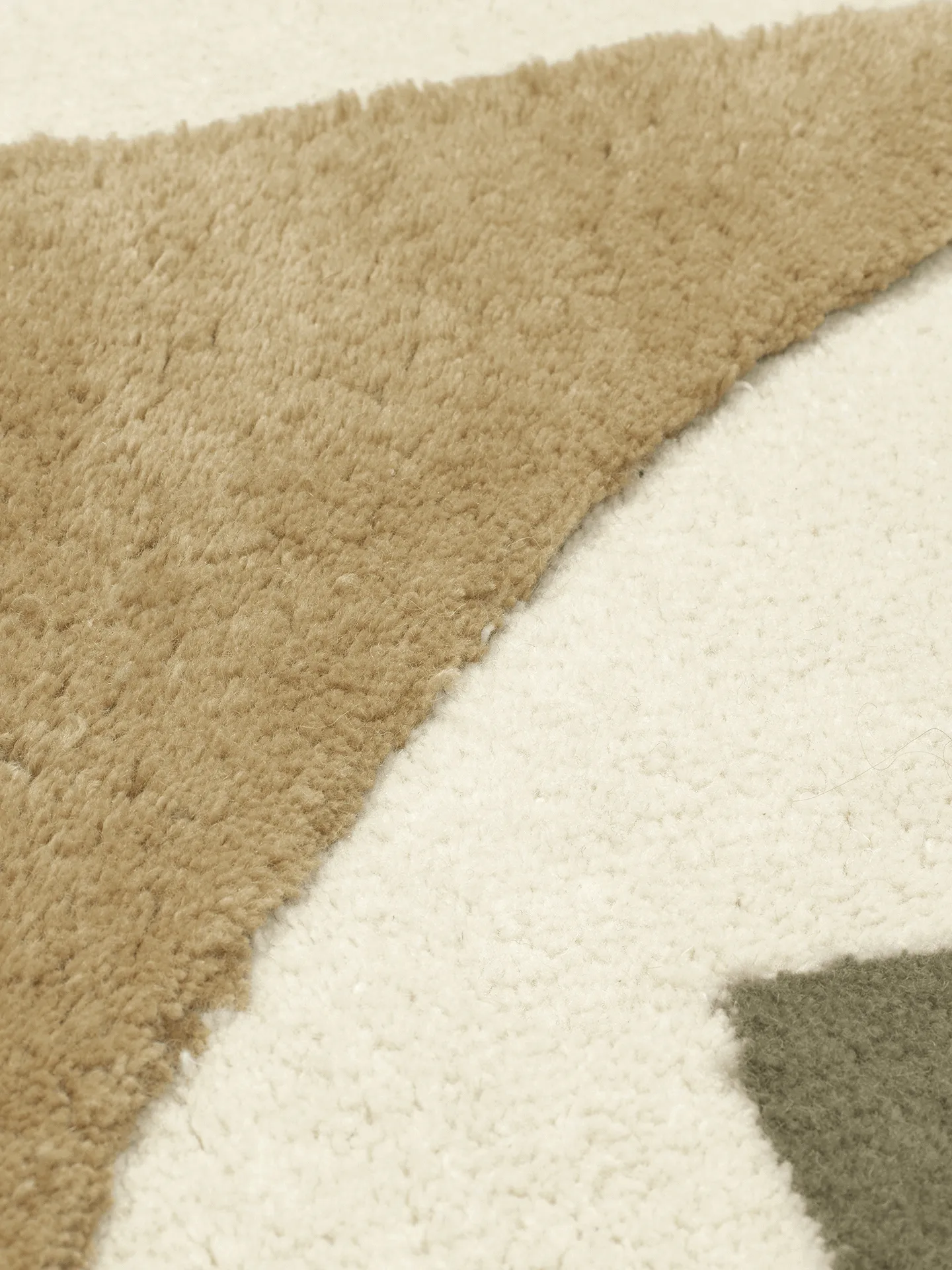 Θυσανωτό χαλί Bloco, Green-off white, 80x120 cm Ferm Living