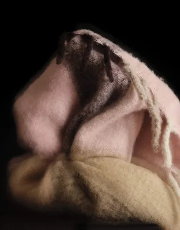 Blur mohair ριχτάρι - Butter-pale rose, 130x170 εκ. - Ferm Living