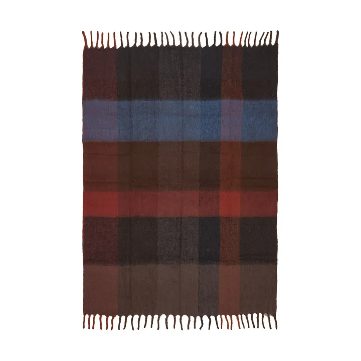 Blur mohair ριχτάρι - Dark chocolate-oxide red, 130x170 εκ. - Ferm Living