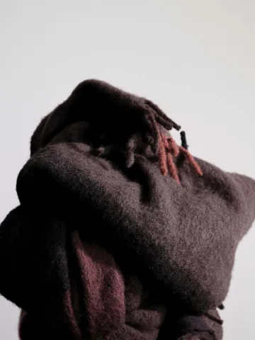 Blur mohair ριχτάρι - Dark chocolate-oxide red, 130x170 εκ. - Ferm Living