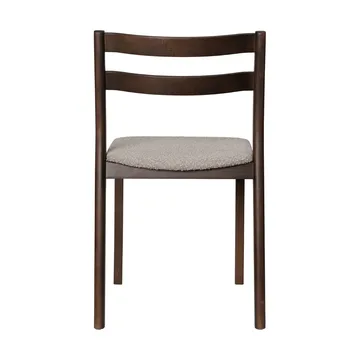 Boda καρέκλα - Επενδεδυμένο κάθισμα rugged bouclé, σκουρόχρωμη βαμμένη δρυς-natural - Ferm Living