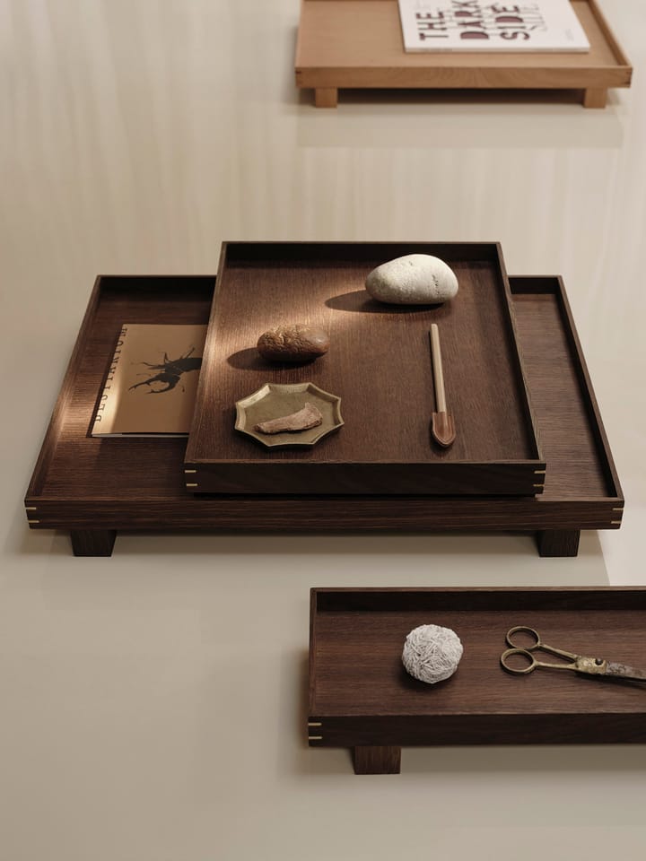 Bon ξύλινος δίσκος X μικρός, Smoked oak Ferm Living