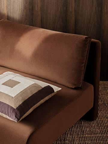 Border patchwork κάλυμμα μαξιλαριού 50x50 cm - Coffee-dark sand - Ferm Living