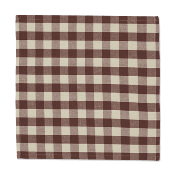 Bothy Check βαμβακερί πετσέτα 40x40 cm 4 τεμάχια - Cinnamon-grey green - Ferm Living