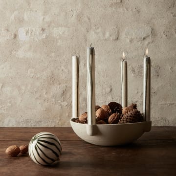 Bowl Κεραμικό κηροπήγιο Advent μεγάλο Ø27 cm - Ανοιχτό γκρι - Ferm Living