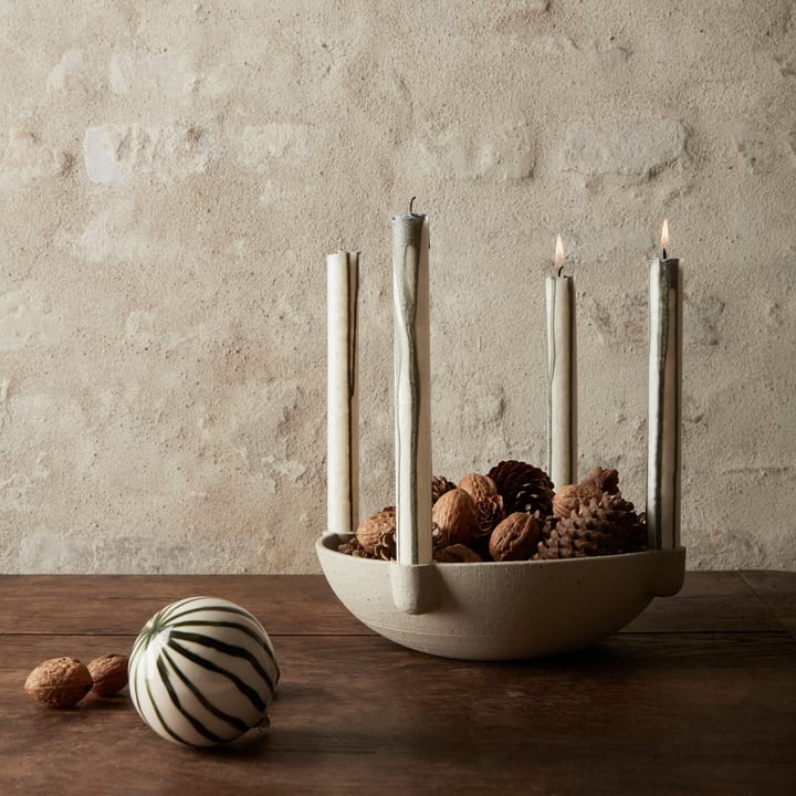 Bowl Κεραμικό κηροπήγιο Advent μεγάλο Ø27 cm, Ανοιχτό γκρι Ferm Living