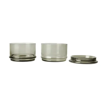 Boya στοιβαζόμενα δοχεία - 2 τεμάχια, smoked grey - Ferm Living